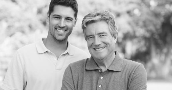 Owen Linnane and his son
